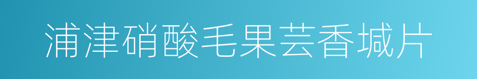 浦津硝酸毛果芸香堿片的同義詞