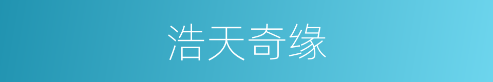 浩天奇缘的同义词