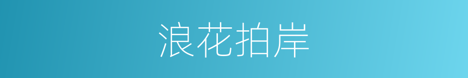 浪花拍岸的同义词