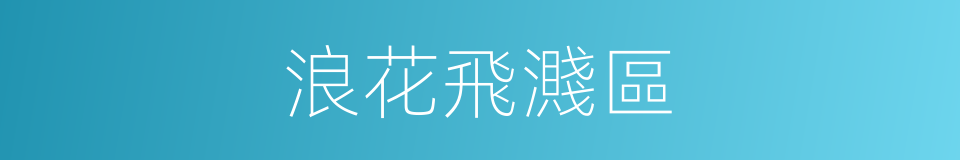浪花飛濺區的同義詞