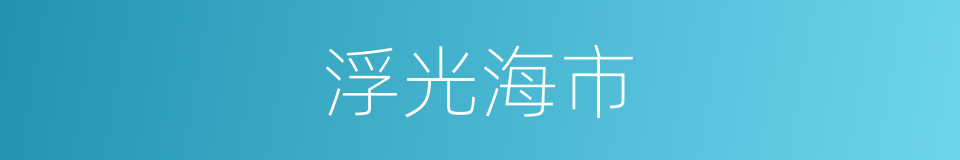 浮光海市的同义词