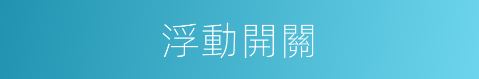 浮動開關的同義詞