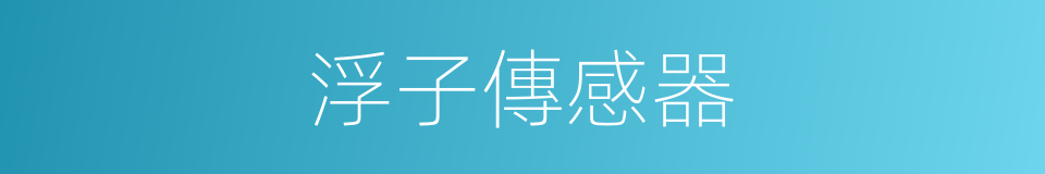浮子傳感器的同義詞