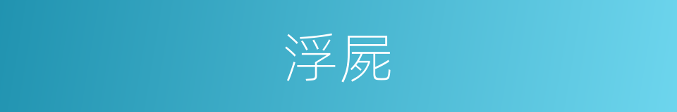 浮屍的意思