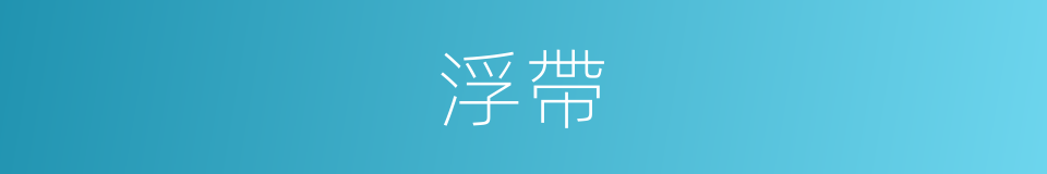 浮帶的同義詞