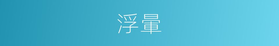 浮暈的同義詞