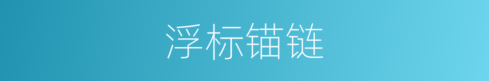 浮标锚链的同义词