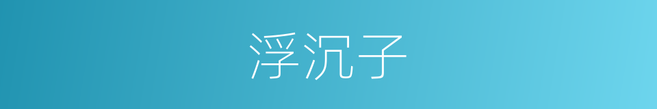 浮沉子的同义词