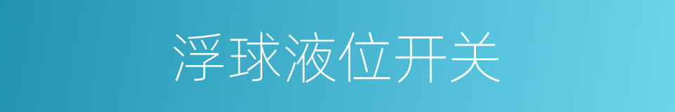 浮球液位开关的同义词