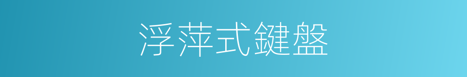 浮萍式鍵盤的同義詞