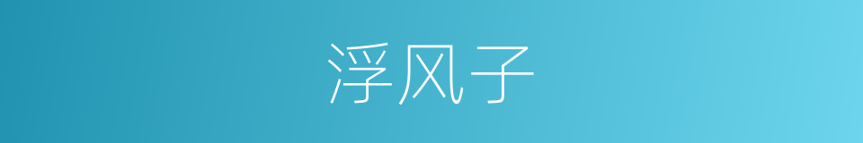 浮风子的同义词