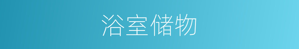 浴室储物的同义词