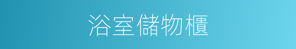 浴室儲物櫃的同義詞