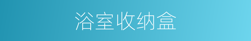 浴室收纳盒的同义词