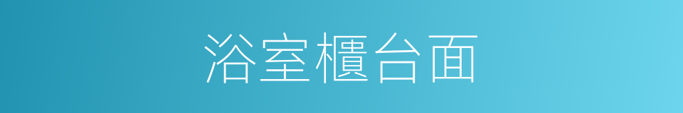 浴室櫃台面的同義詞