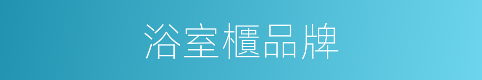 浴室櫃品牌的同義詞