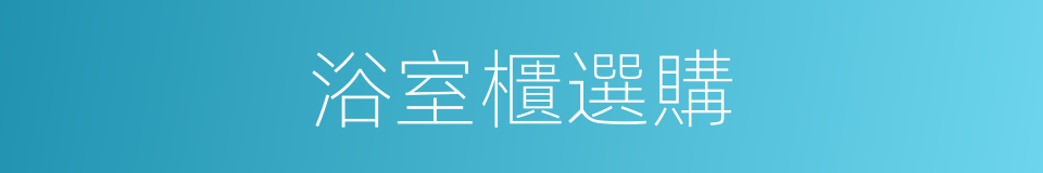 浴室櫃選購的同義詞