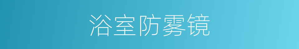 浴室防雾镜的同义词