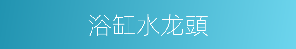 浴缸水龙頭的同義詞