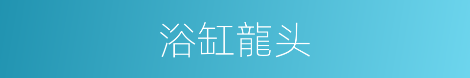 浴缸龍头的同義詞