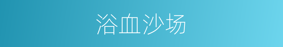 浴血沙场的同义词