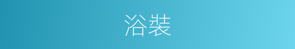 浴裝的意思