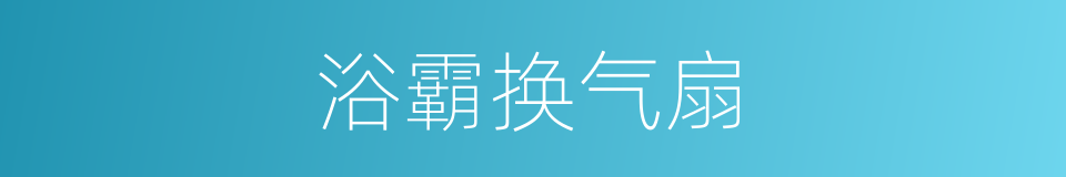 浴霸换气扇的同义词