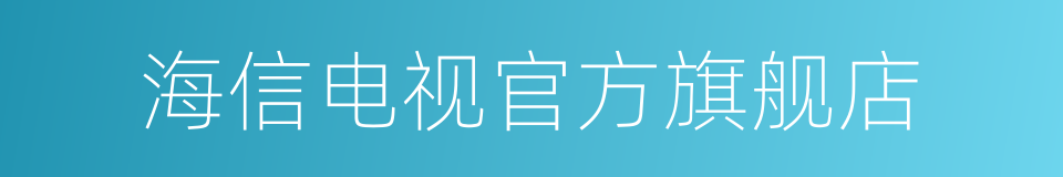 海信电视官方旗舰店的同义词