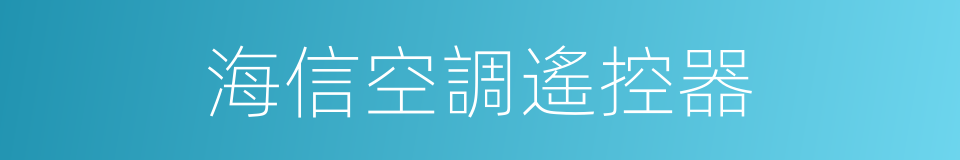 海信空調遙控器的同義詞