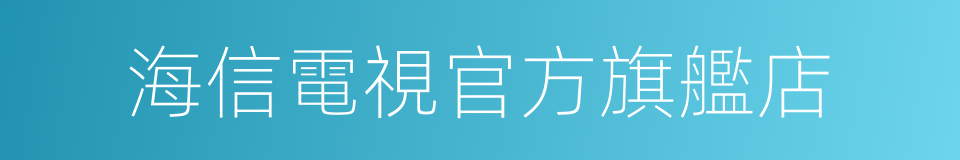 海信電視官方旗艦店的同義詞