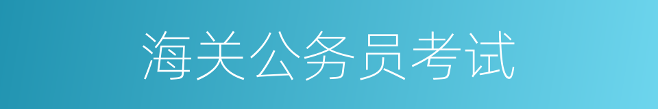 海关公务员考试的同义词