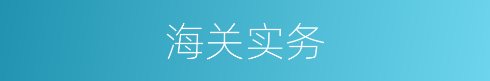 海关实务的同义词