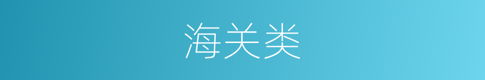 海关类的同义词