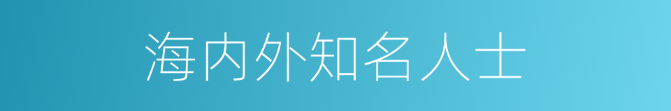 海内外知名人士的同义词