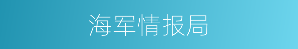 海军情报局的同义词