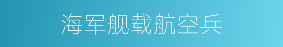 海军舰载航空兵的同义词