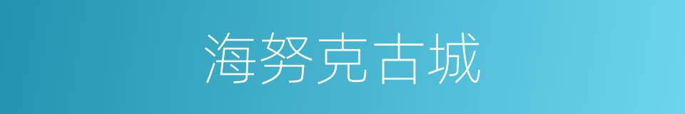 海努克古城的同义词