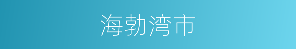 海勃湾市的同义词