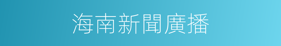 海南新聞廣播的同義詞