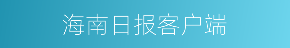 海南日报客户端的同义词