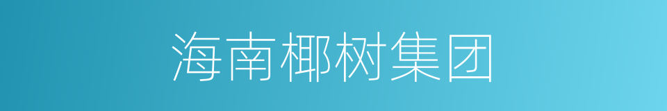 海南椰树集团的同义词