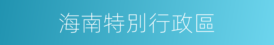 海南特別行政區的同義詞