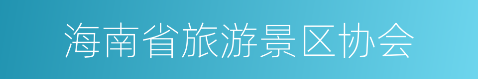 海南省旅游景区协会的同义词