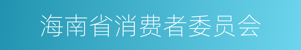 海南省消费者委员会的同义词