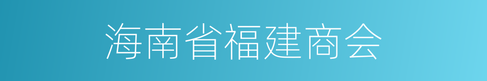 海南省福建商会的同义词