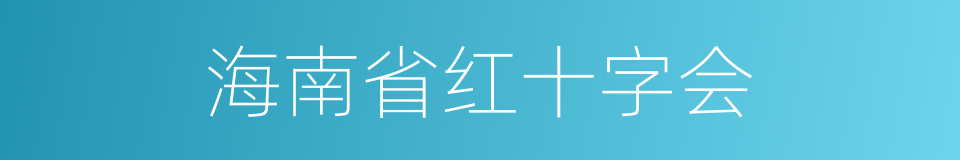 海南省红十字会的同义词