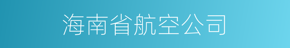 海南省航空公司的同义词