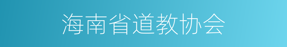 海南省道教协会的同义词