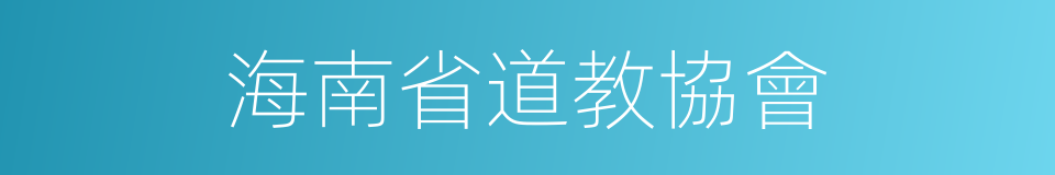 海南省道教協會的同義詞