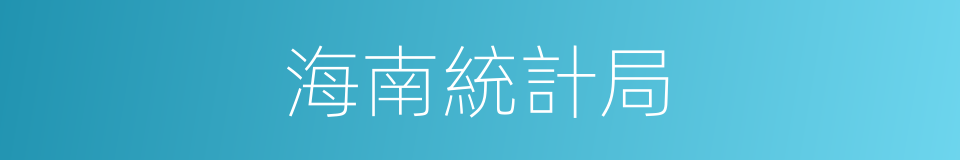 海南統計局的同義詞